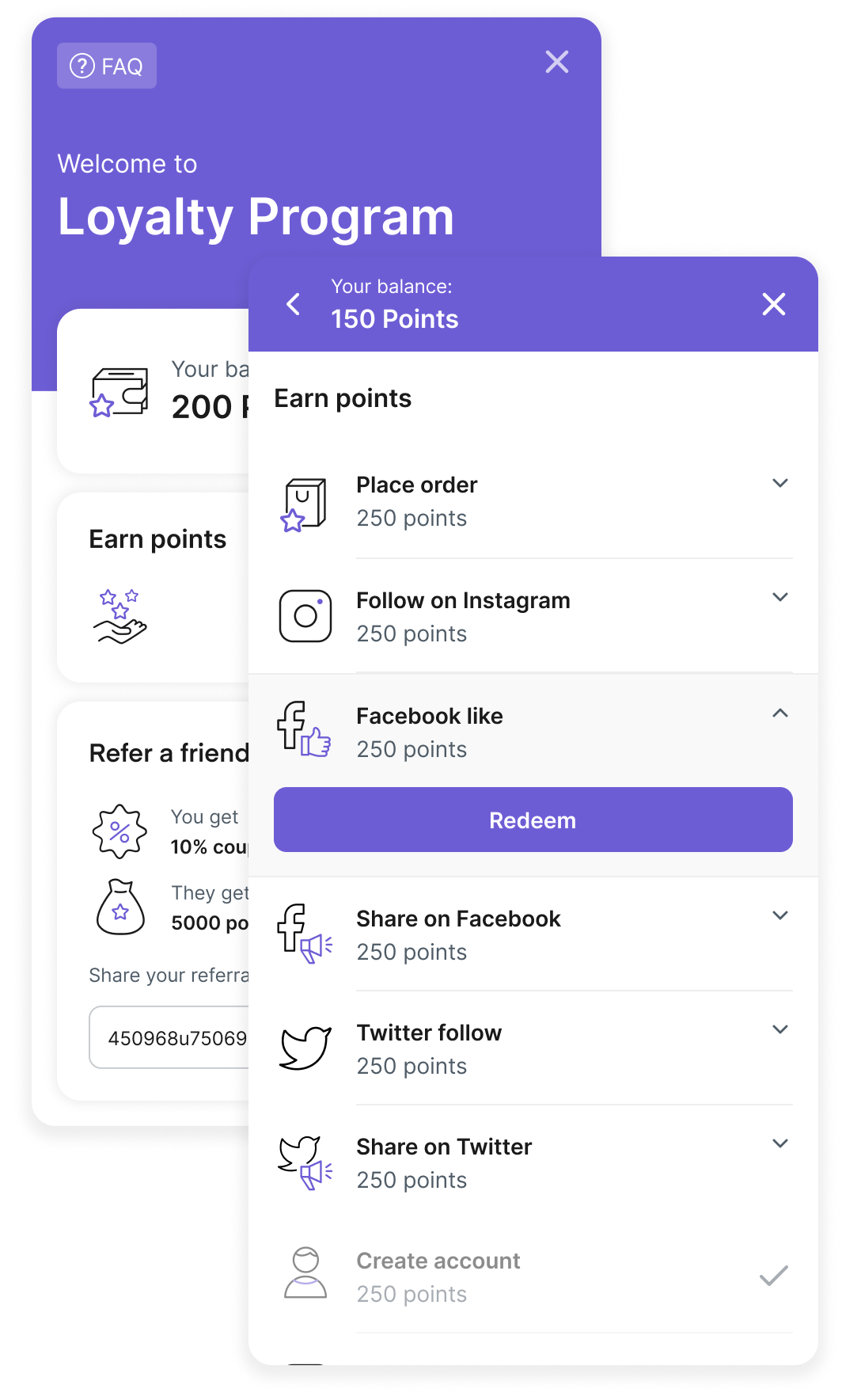 Lily loyalty interface