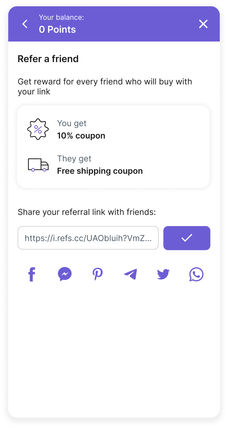 Lily referral interface