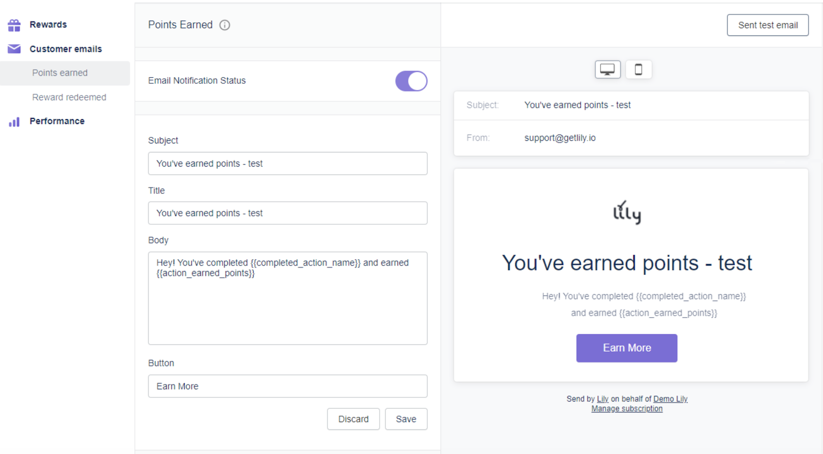 Email Reminders - Lily