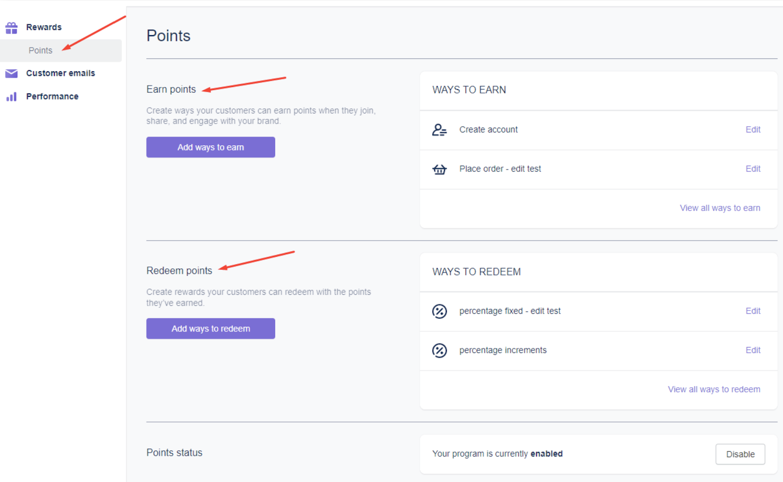 Points structure - Lily