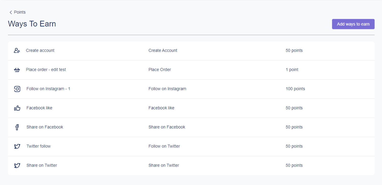 Earning Points, Ways to Earn - Lily